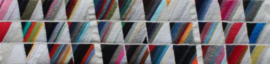 chromatogarny: each rhombus corresponds to 50 cm of a string which was separated into ‘substrings‘ used for embroidery. ©Beatrice Häsler